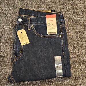 Levi's 505 Regular 33x30 Straight Leg Dark Indigo Jeans